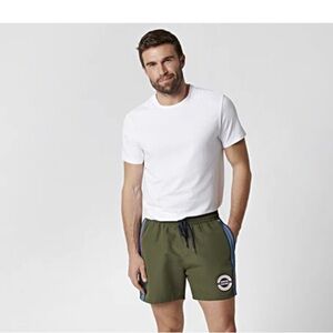 Porsche Design Green and Blue Men's Athletic Shorts